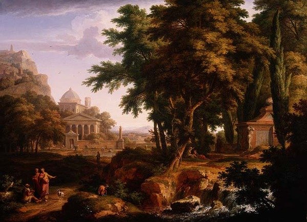 Aziz Petrus ve Aziz John Sakat Adamı İyileştirirken Arcadian Manzarası, 1724-25 (68871