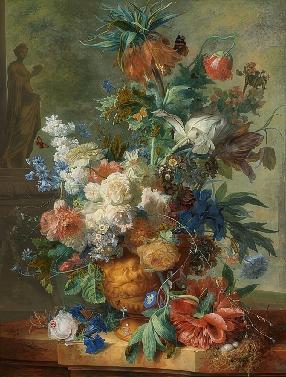 Çiçeklerle natürmort. 1723 by Jan van Huysum