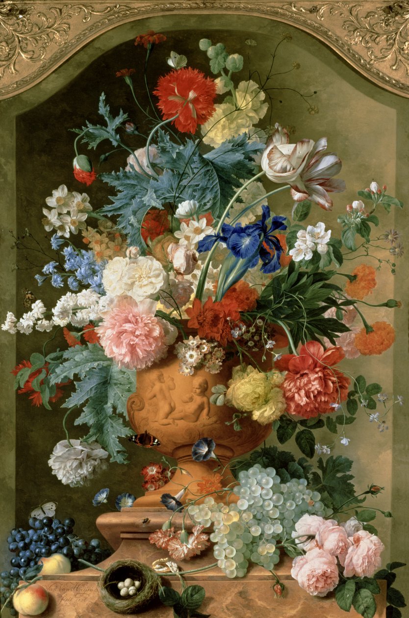 Pişmiş Toprak Vazoda Çiçekler, 1736 by Jan van Huysum