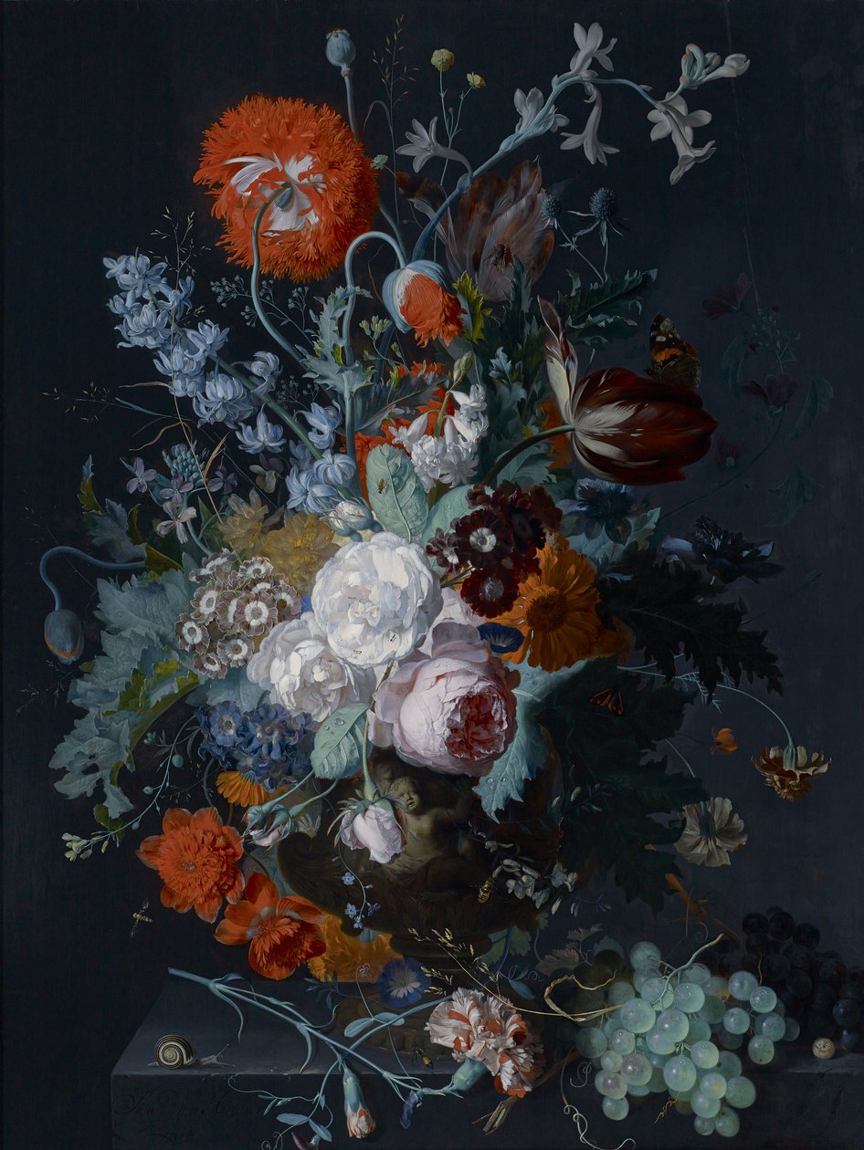 Çiçeklerin ve Meyvenin Natürmortu, c.1715 by Jan van Huysum