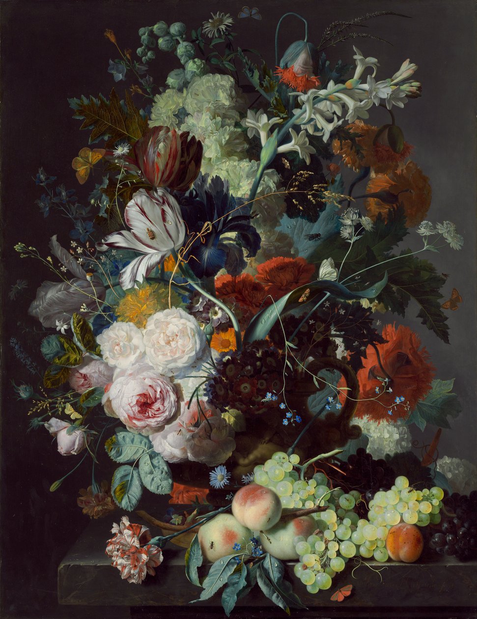 Çiçekler ve Meyveli Natürmort, c.1715 by Jan van Huysum