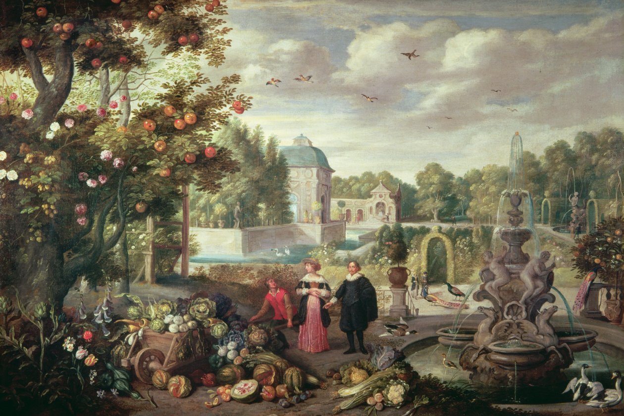 Çeşmeli Bahçe Manzarası by Jan van Kessel the Elder