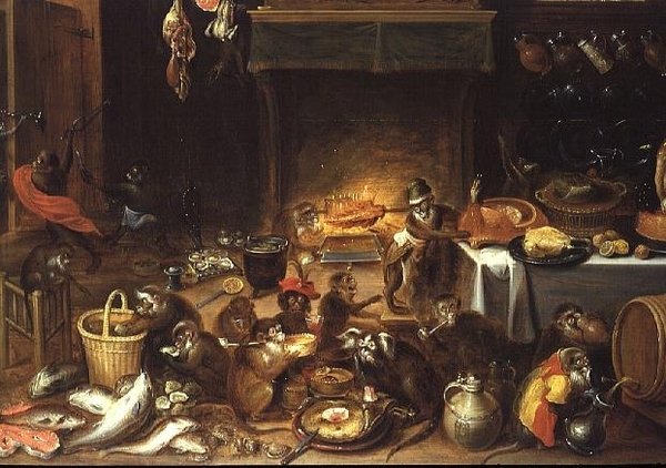 Maymunlar Şölen by Jan van Kessel the Elder