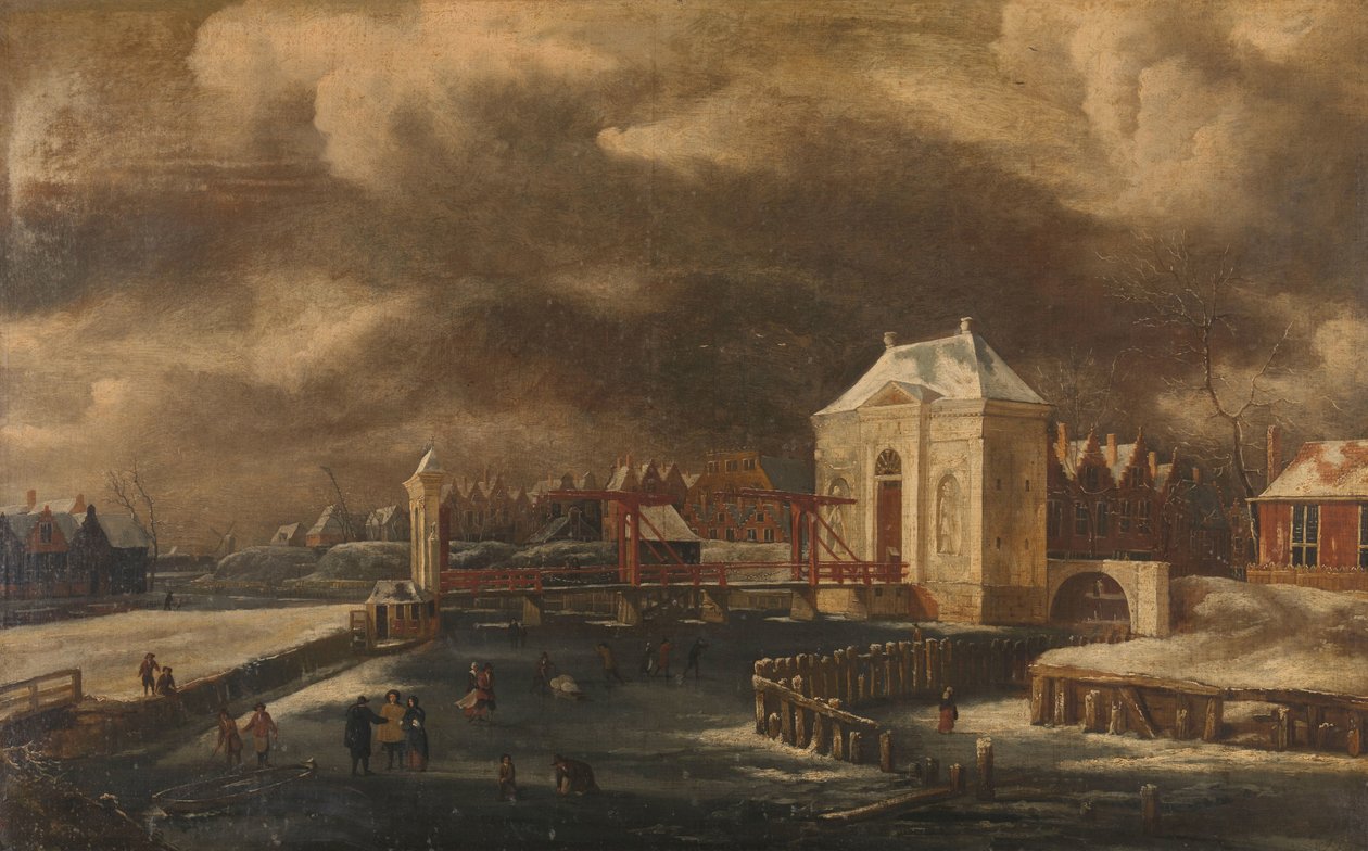 Heiligewegspoort, Amsterdam, Kışın by Jan van  Kessel