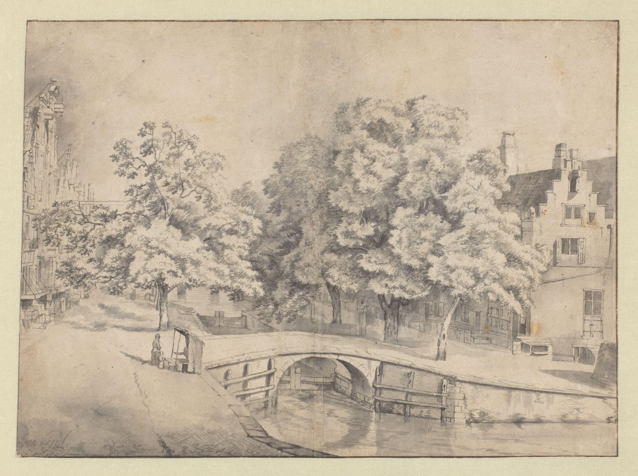 Keizersgracht'tan Görülen Amsterdam'daki Leidsegracht'ın Görünümü by Jan van Kessel