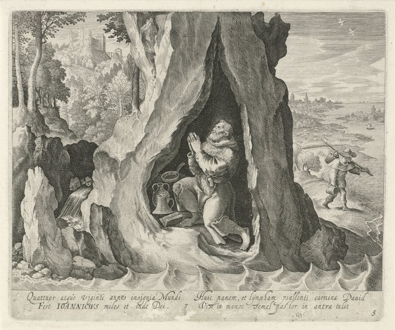 Bir keşiş olarak Bithynia Aziz Johannicius Azizler ve Münzeviler (dizi adı) by Jan van Londerseel