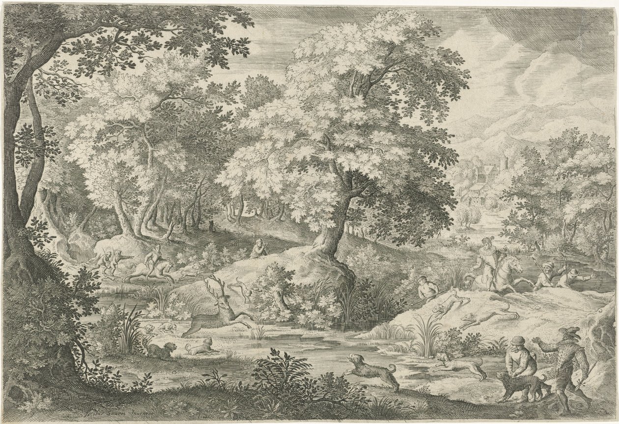 Bir bataklıkta geyik avı by Jan van Londerseel