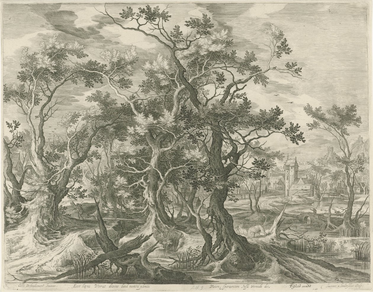 Aslan tarafından parçalanmış Yahudalı bir peygamberle manzara by Jan van Londerseel