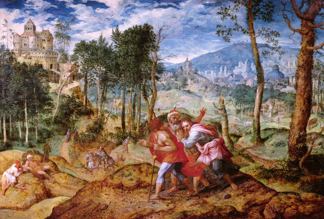 Emmaus Yolunda İsa by Jan van Mastel