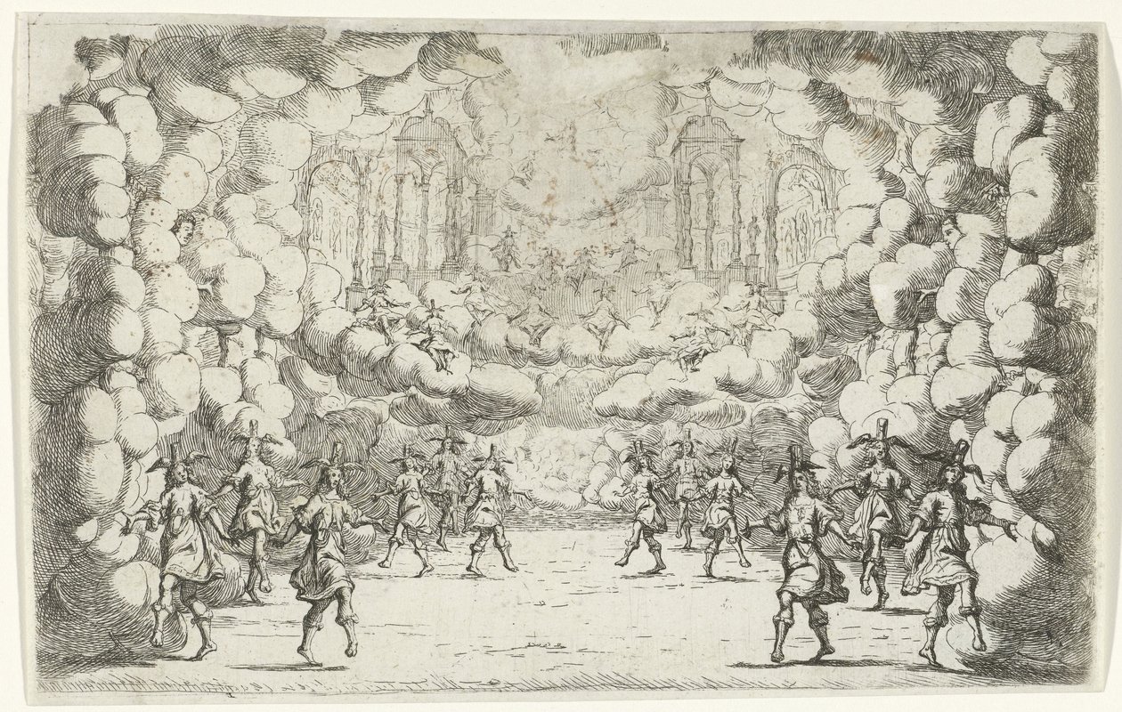 Zamanın bulut sarayı Sahne seti tasarımı (seri başlığı) by Jan van Ossenbeeck