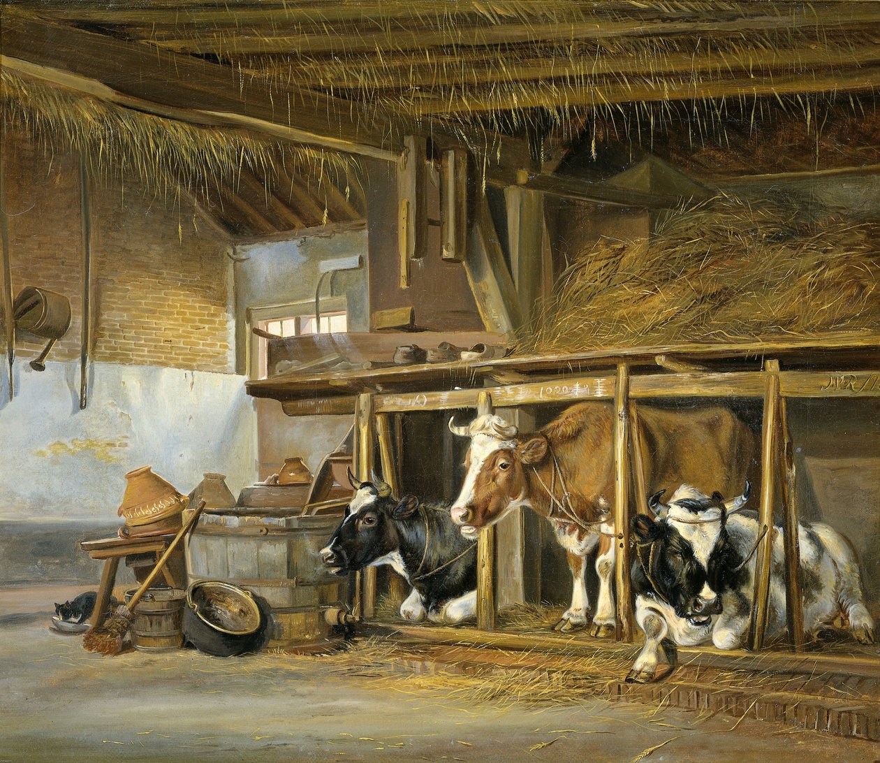 Ahırdaki İnekler by Jan van Ravenswaay