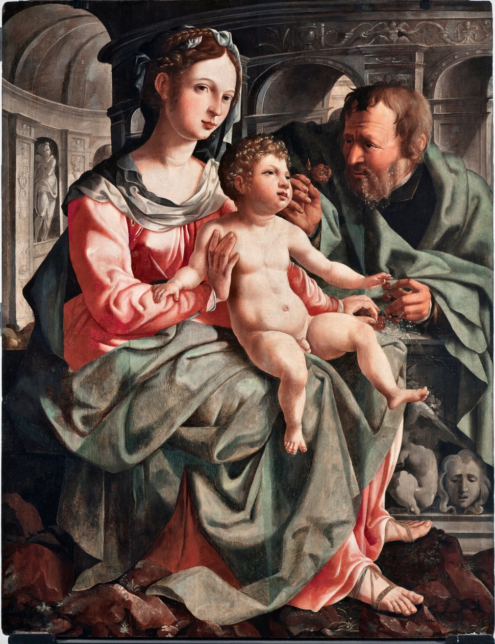Kutsal aile Tablosu Jan Van Scorel (1495-1562) 1522 Dim 130x100 cm Genes, Musei di Strada Nuova (eski Palazzo Bianco) İtalya by Jan van Scorel