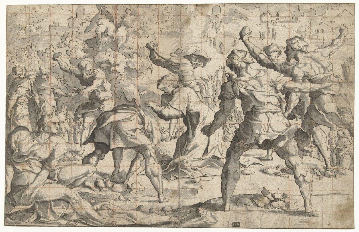 Stephanos'un Taşlanması by Jan van Scorel