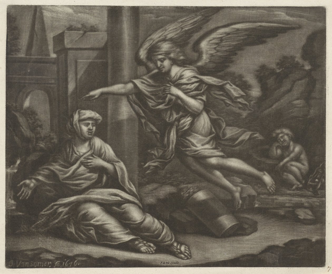 Çölde Hacer ve İsmail by Jan van Somer