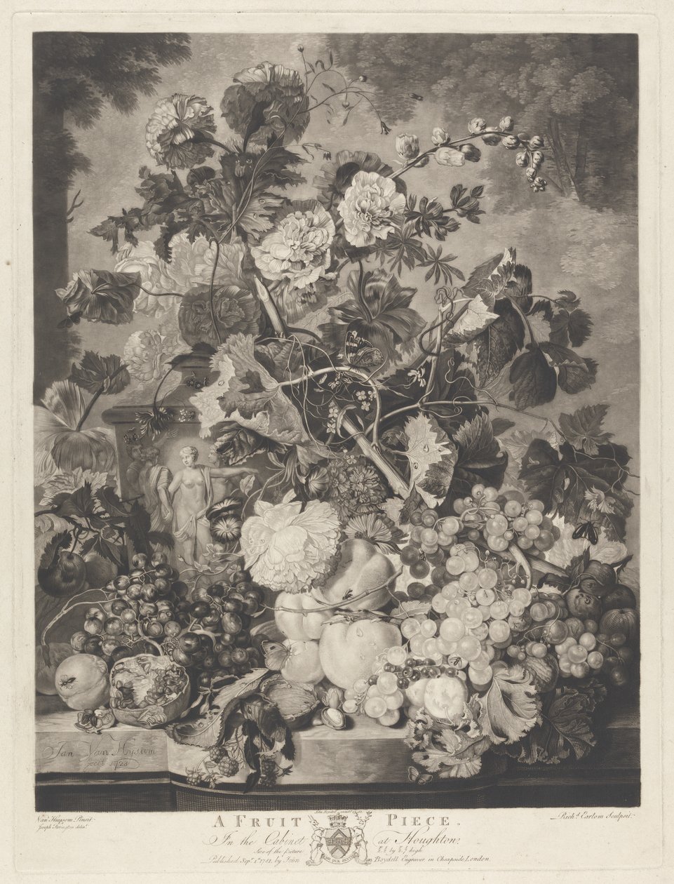 Richard Earlom tarafından oyulmuş bir Meyve Parçası, 1781 by Jan van after Huysum