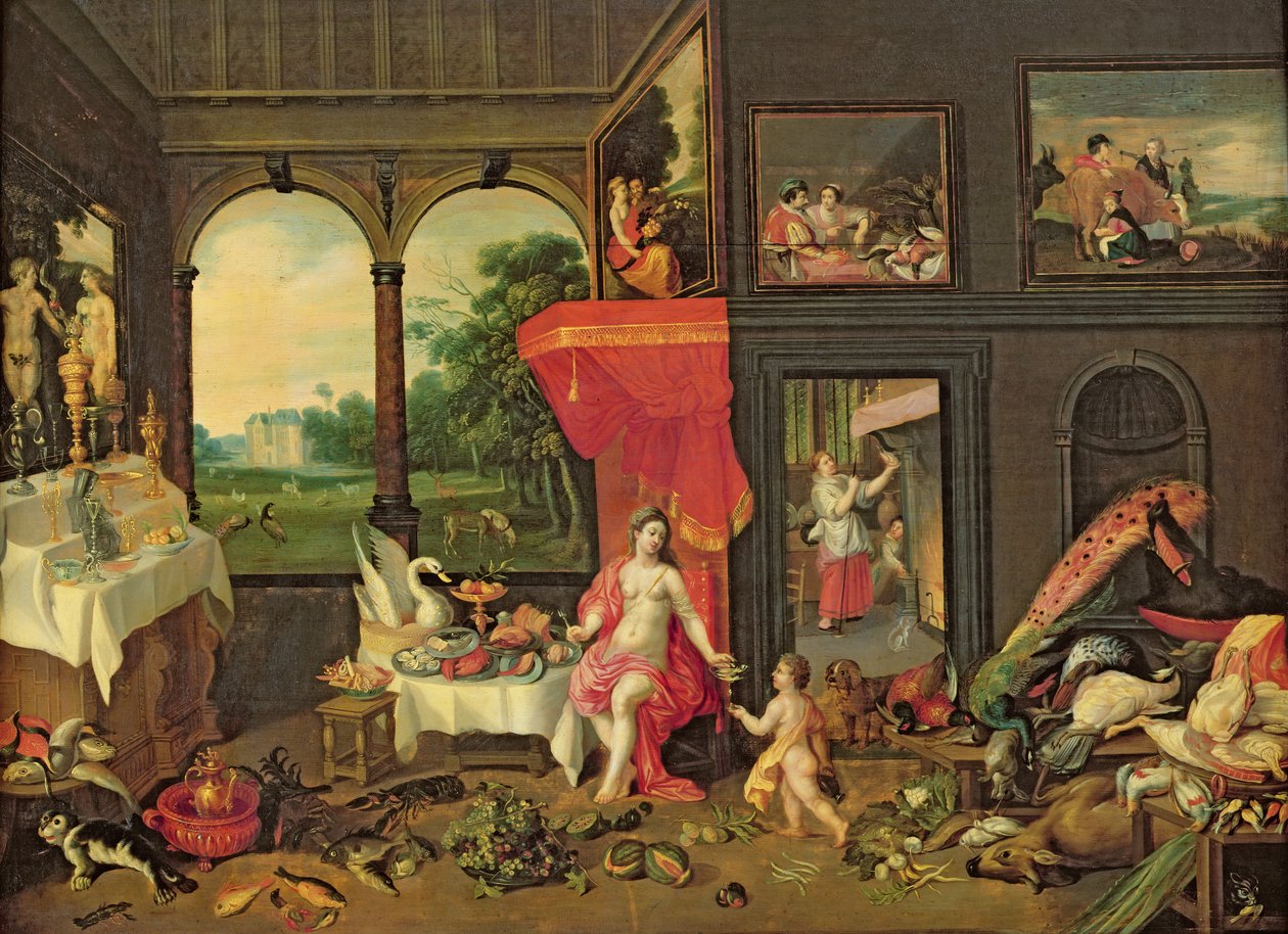 Allegory of Taste  by Jan van and Balen, Hendrik van Kessel