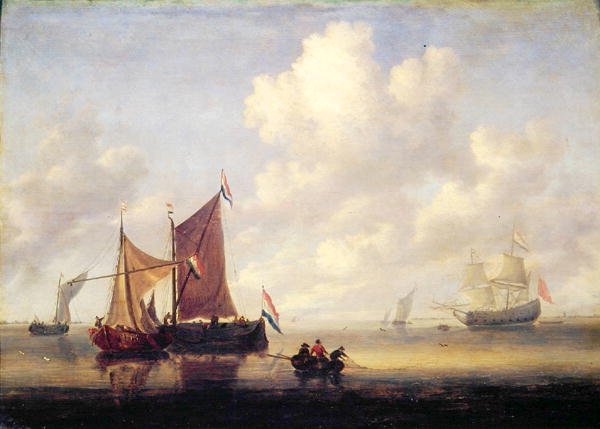 Deniz manzarası by Jan van de Capelle or Cappelle