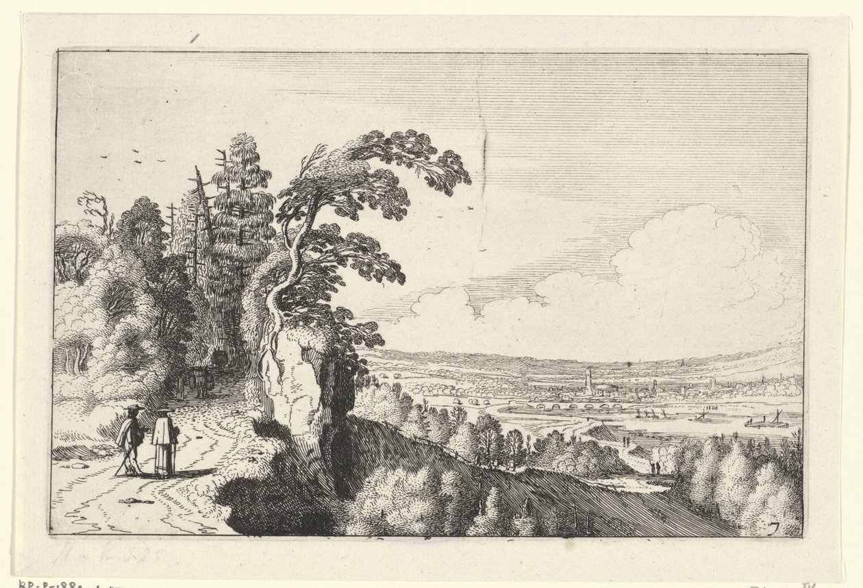 Bir vadinin görünümü Manzaralar (dizi başlığı) Amenissimae aliquot requculae (dizi başlığı) by Jan van de Velde (II)