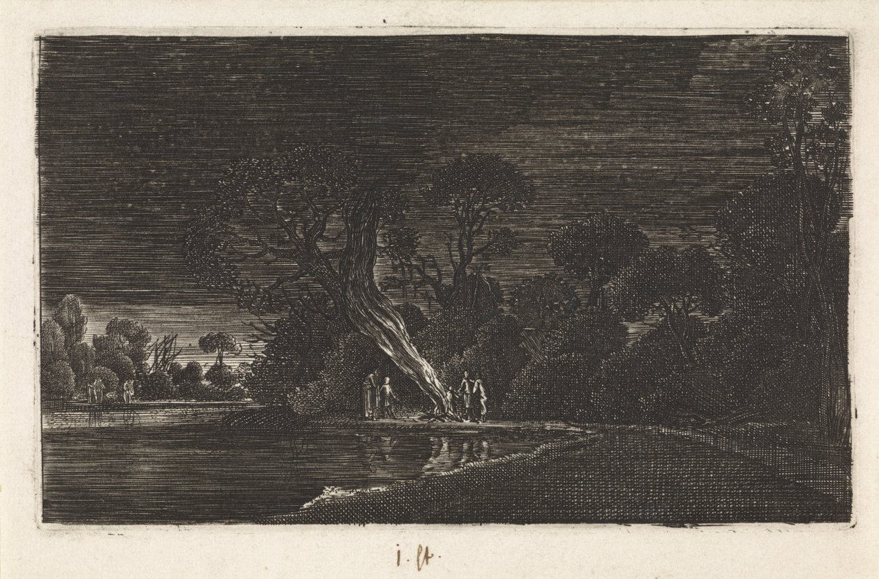 Ay ışığında manzara by Jan van de Velde (II)