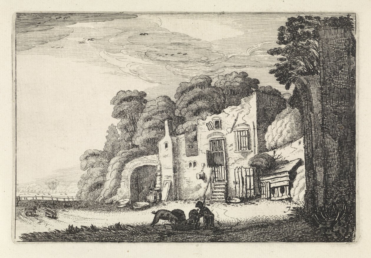 Domuzlarla Müsrif Oğul ile Manzara Manzaralar (dizi başlığı) Amenissimae aliquot requculae (dizi başlığı) by Jan van de Velde (II)