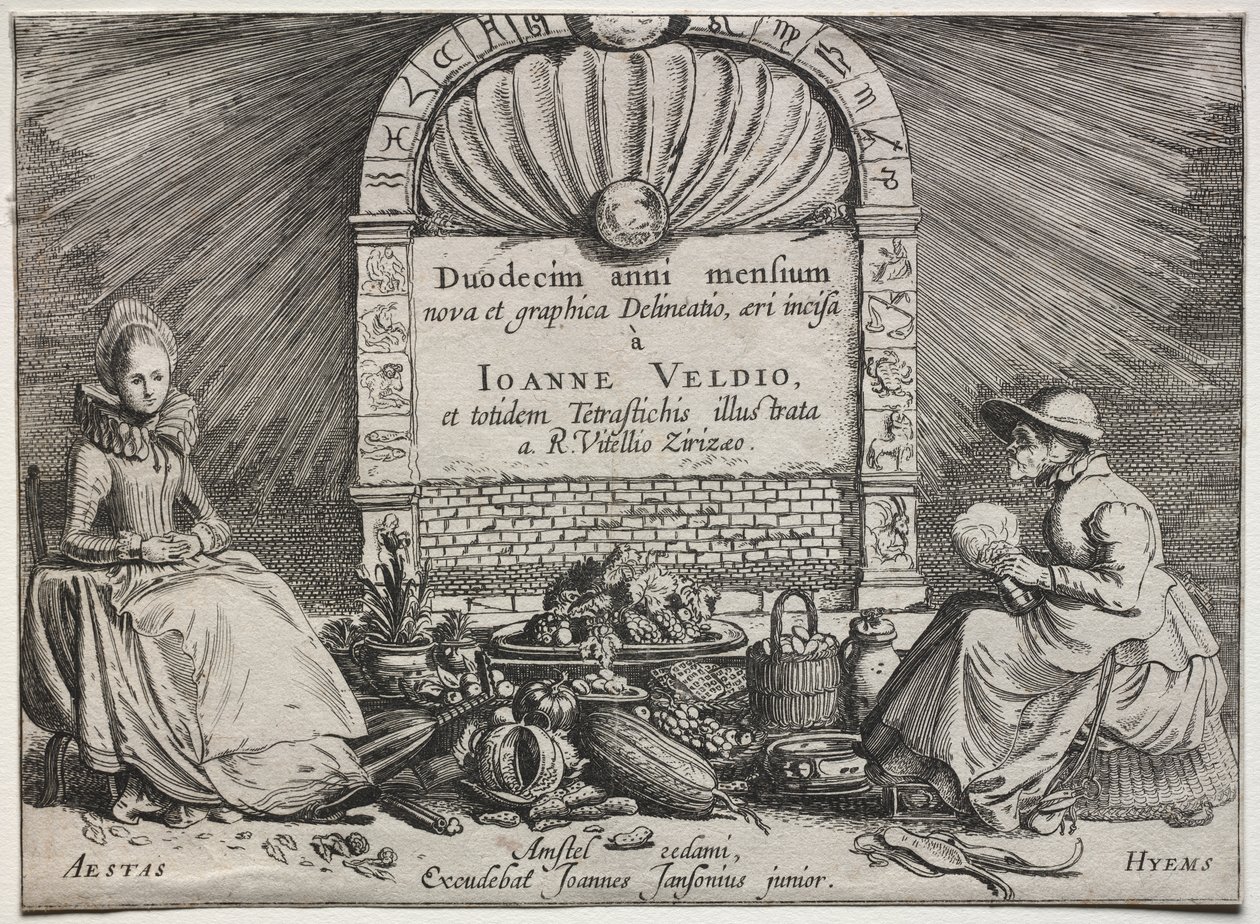 On İki Ay: Başlık Sayfası by Jan van de Velde II