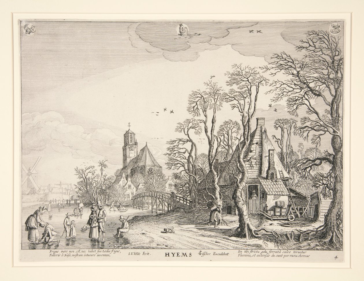 Dört mevsimlik bir diziden kış by Jan van de Velde II