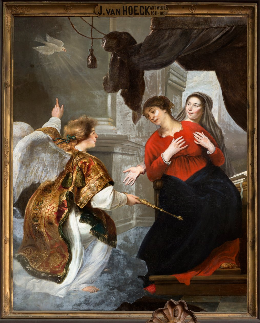 Parish kilisesi (Bizim Leydi Bölge Kilisesi). İç mekan. tablo. by Jan van den Hoecke