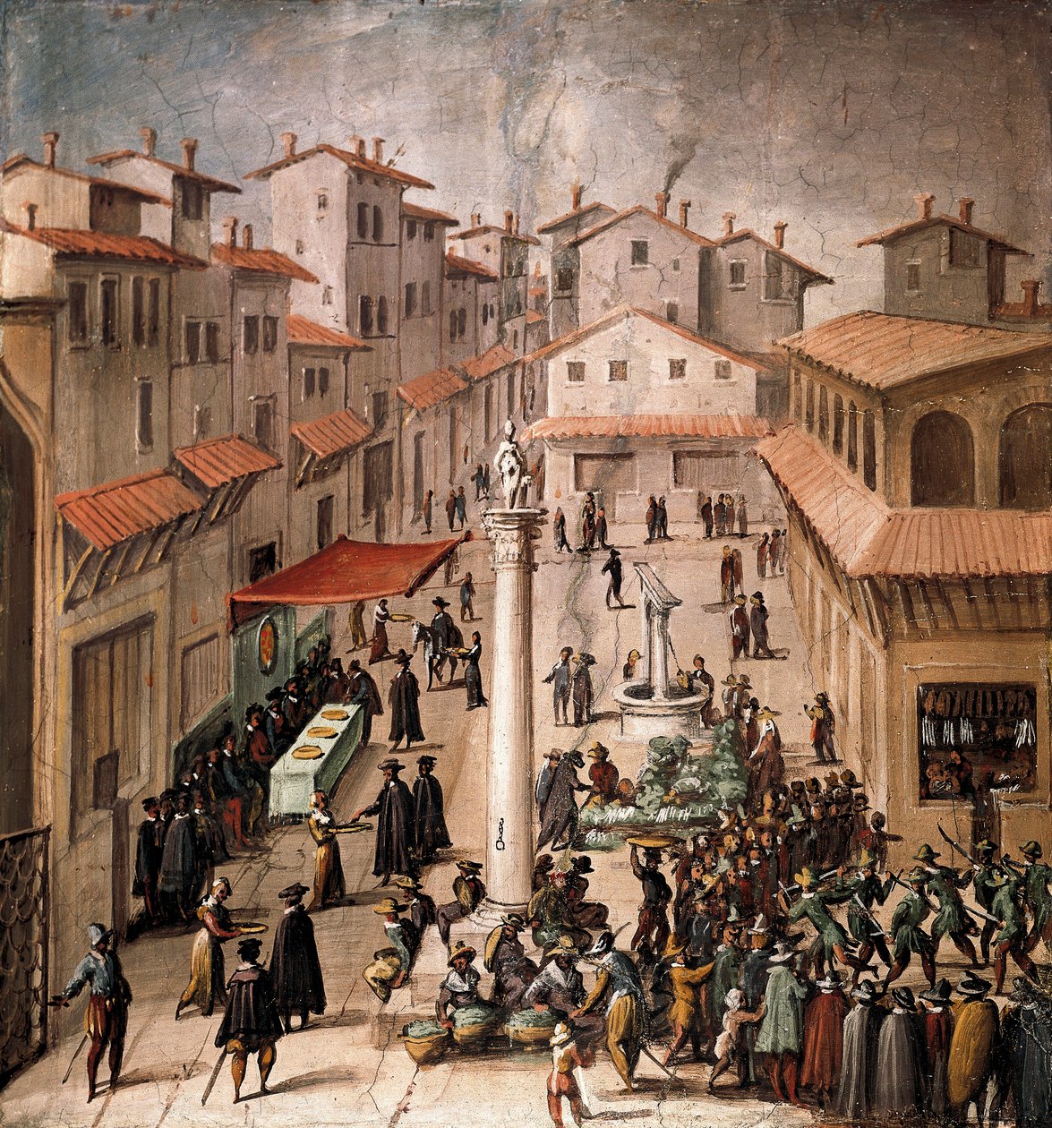 Piazza del Mercato Vecchio, Floransa by Jan van der Straet