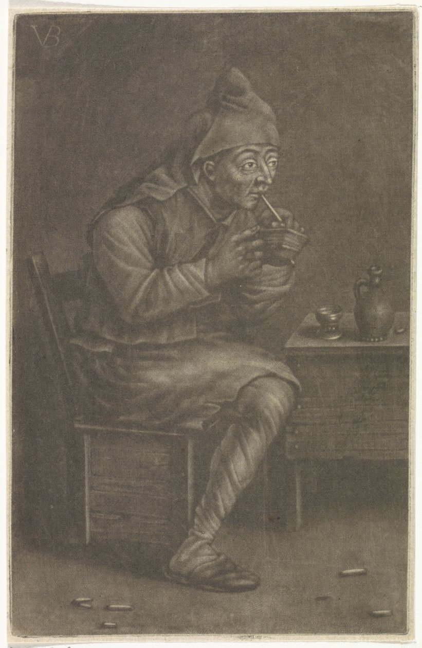 Adam piposunu yakıyor by Jan van der Bruggen