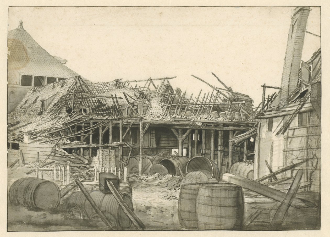 Yanmış bir depodan geriye kalanlar by Jan van der Heyden