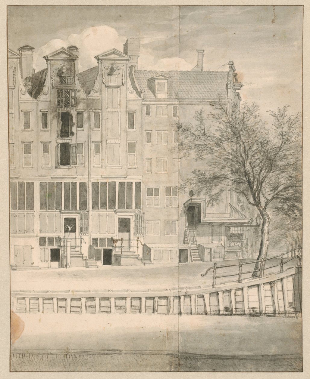 Leidsegracht'ta yanmış ev, 1684 by Jan van der Heyden