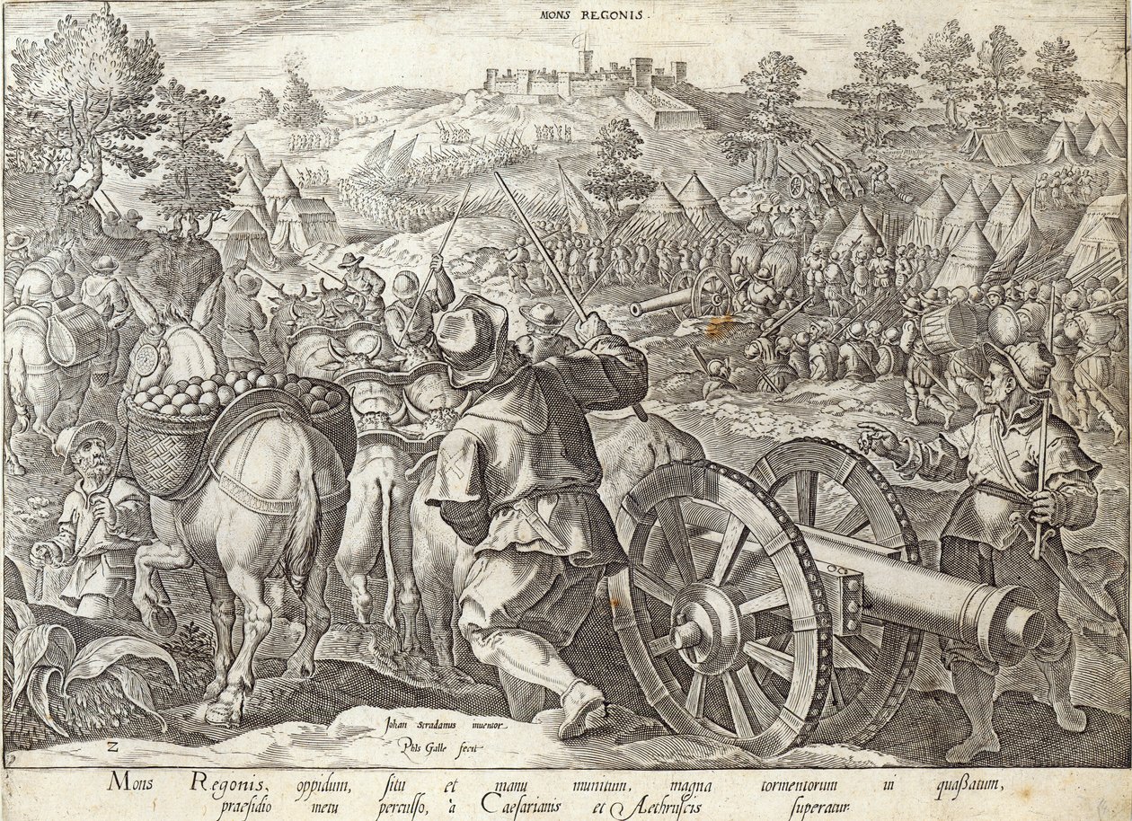 Mons Regionis Savaşı, Philip Galle (1537-1612) tarafından oyulmuş 
