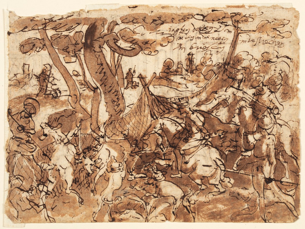 Ağlarla Geyik Avı by Jan van der Straet, called Stradanus