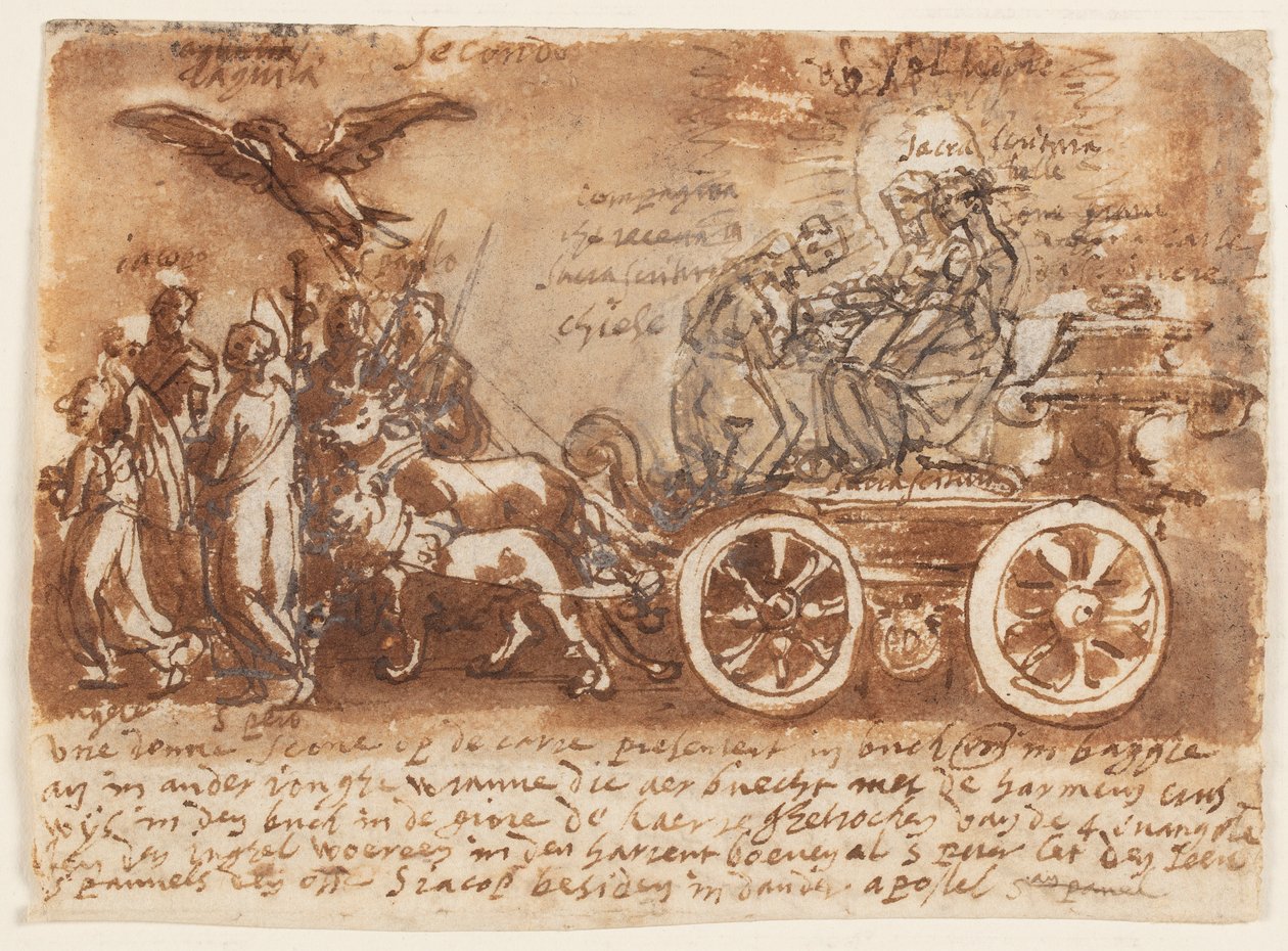 Kutsal Yazıların Zaferi için ön çalışma by Jan van der Straet, called Stradanus