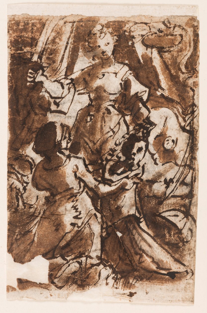 Recto: Holofernes Başkanı ile Judith; İsa