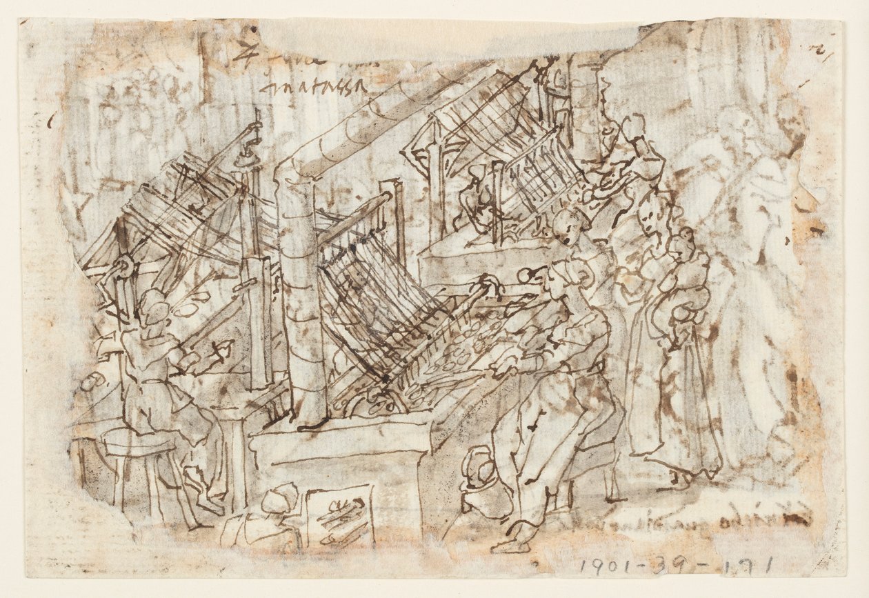 İpekböcekçiliği, Çözülen Kozalar by Jan van der Straet, called Stradanus