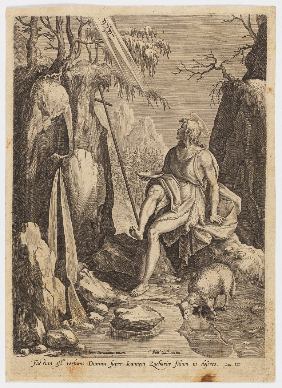 Vahşi Doğada Vaftizci Yahya by Jan van der Straet, called Stradanus