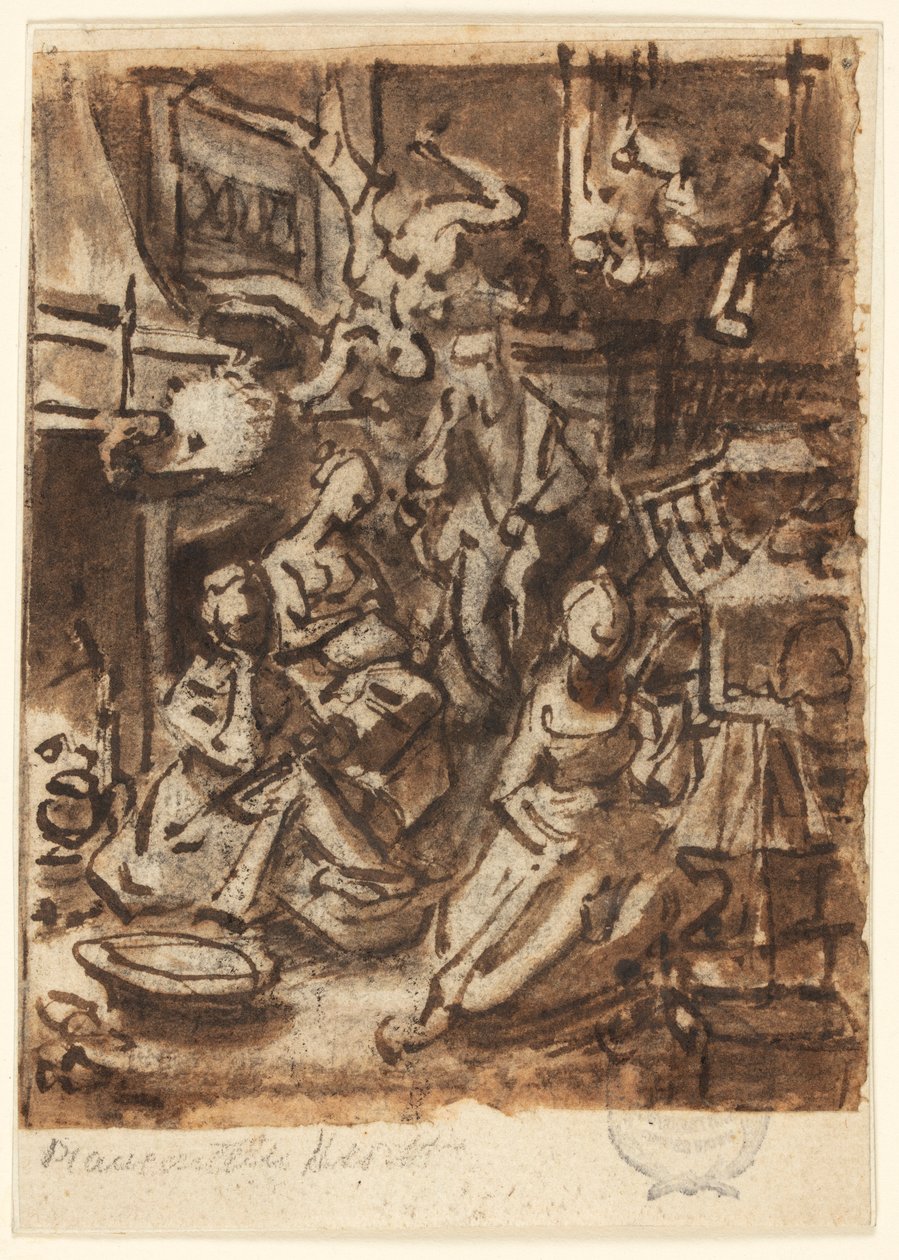 Bir Kompozisyon Çalışması by Jan van der Straet, called Stradanus
