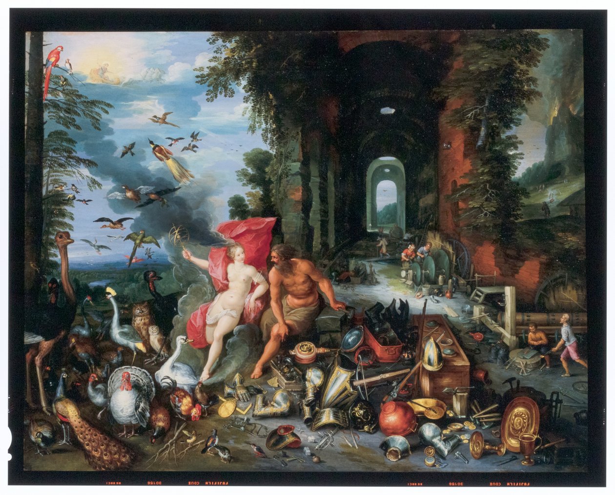 Ateş ve Hava Alegorisi by Jan van the Elder Kessel