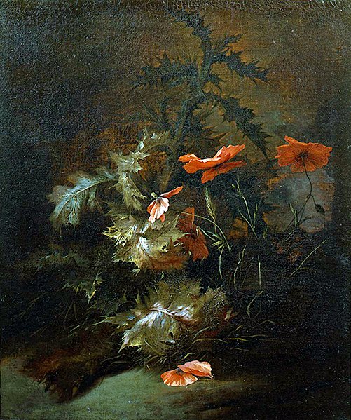 Devedikeni ve Gelincikler (tuval üzerine yağlı boya) by Jan van the Elder Kessel