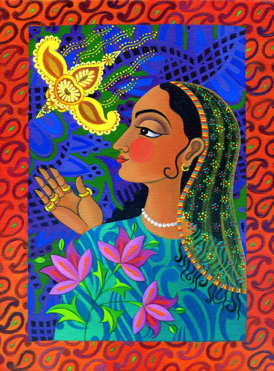 Sarı kuşlu Maharani, 2011, by Jane Tattersfield