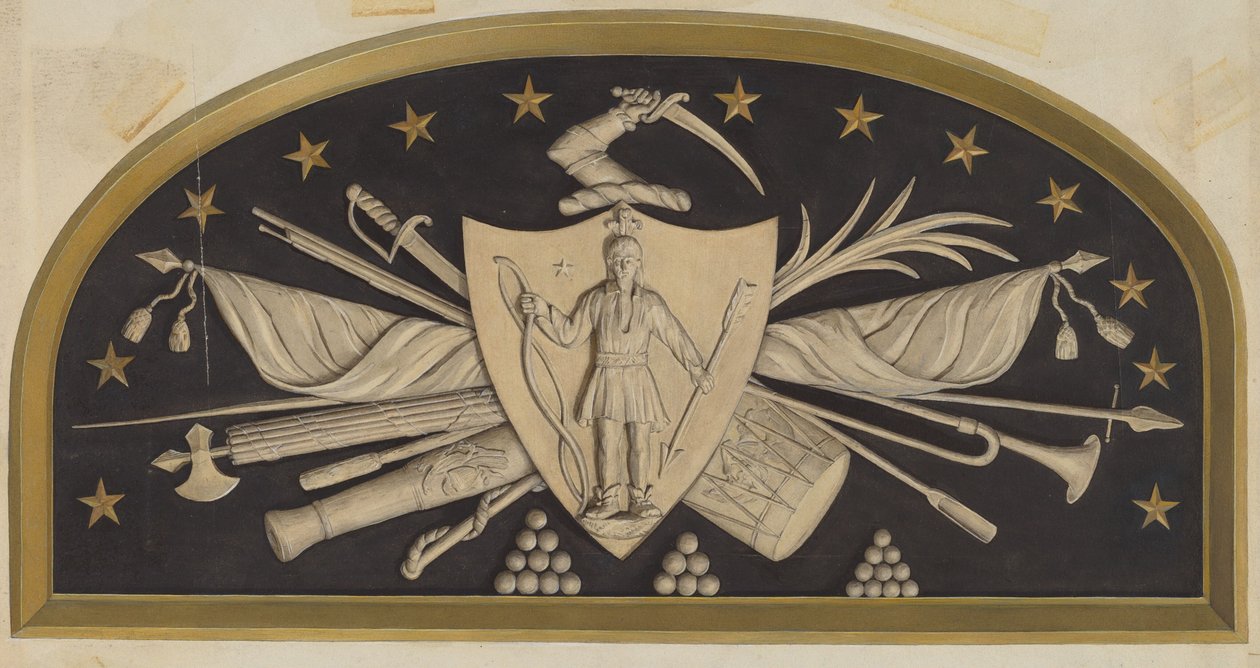 Lunette - Massachusetts Eyalet Mührü, c. 1937. by Jane Iverson