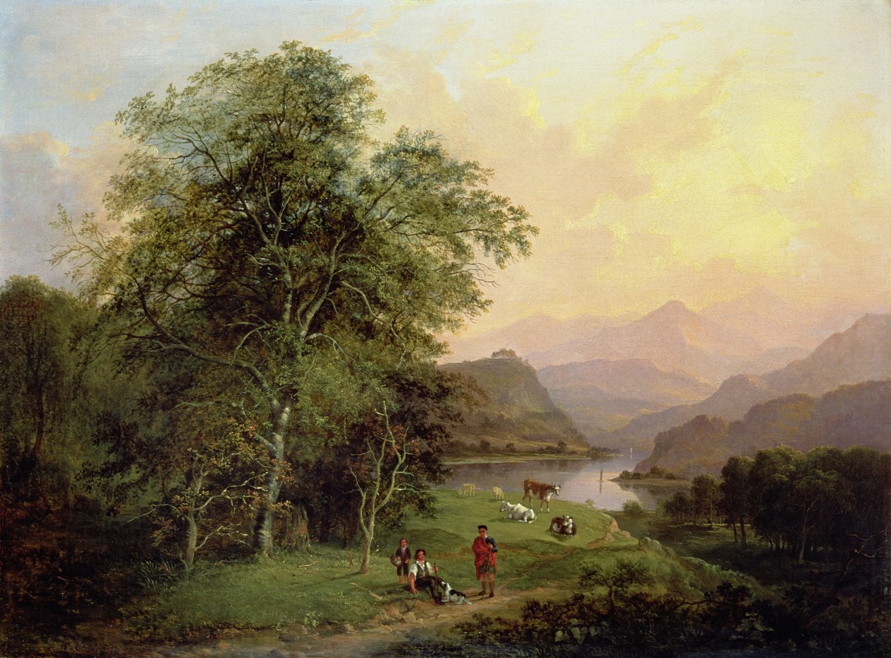 Bir Highland Lochside, 1847 by Jane Nasmyth