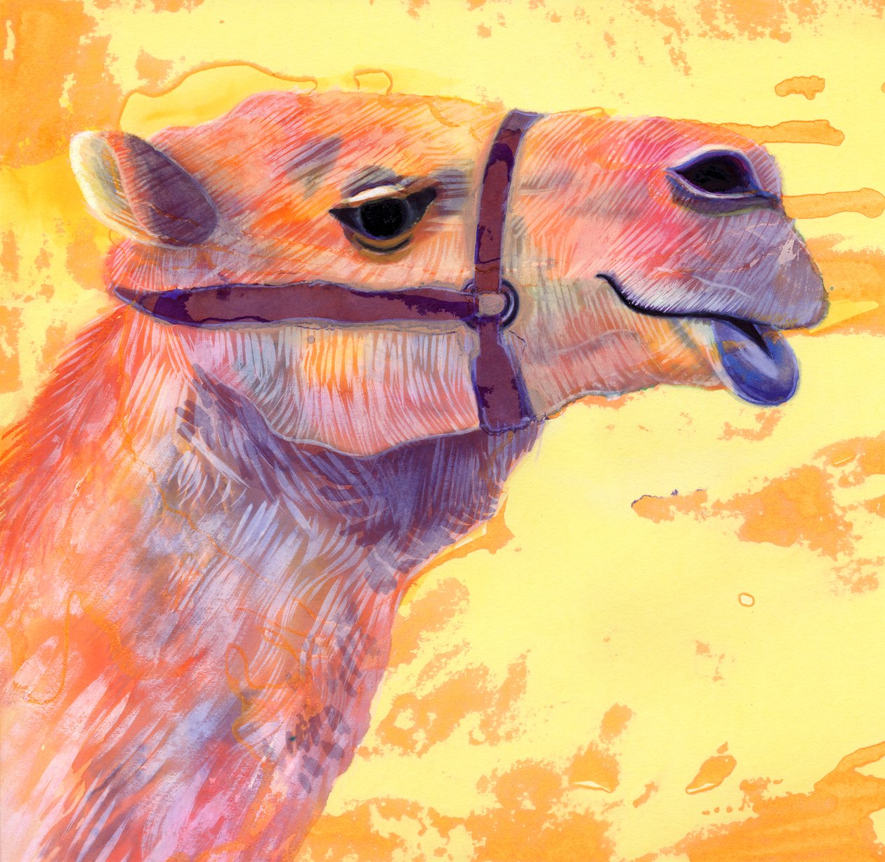 Camel, 1994, (mürekkep ve guaj) by Jane Tattersfield
