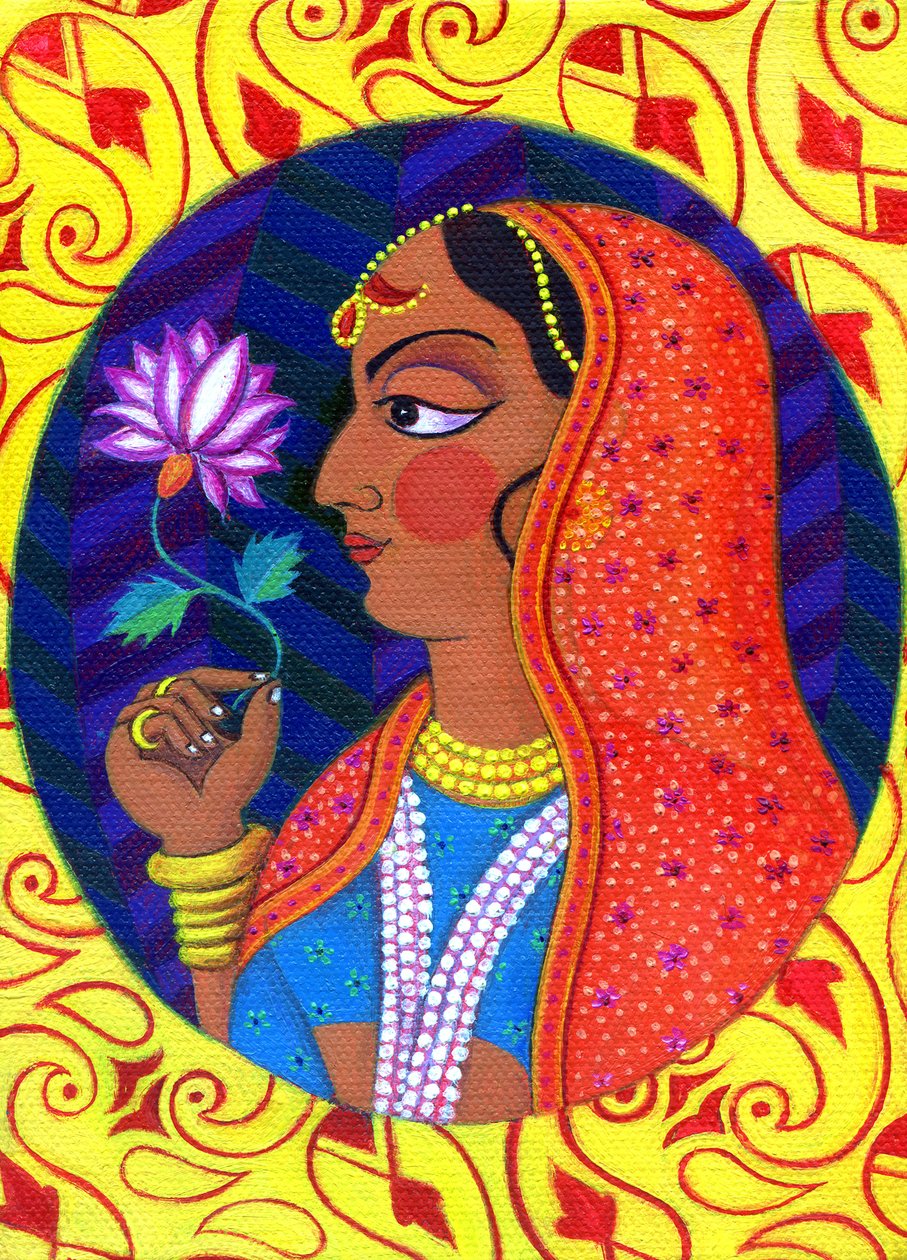 Beyaz ve pembe çiçekli Maharani, 2011, by Jane Tattersfield