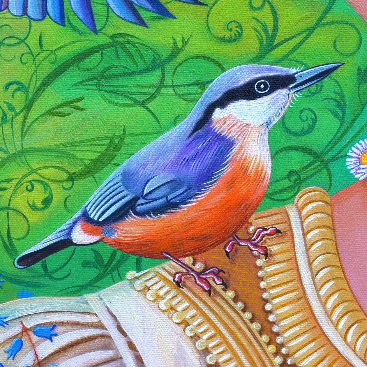 Nuthatch, 2016, by Jane Tattersfield
