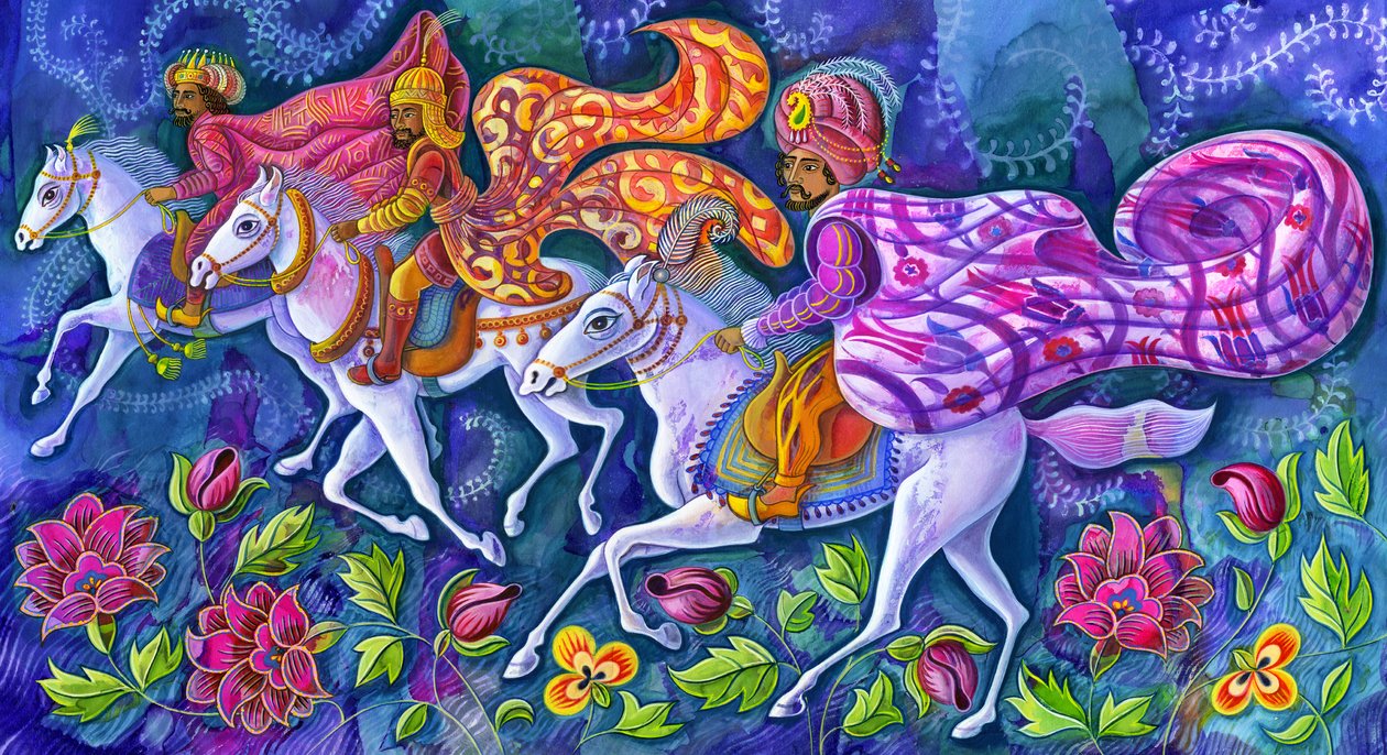 Üç Kral, 2008, (mürekkep ve guaj) by Jane Tattersfield