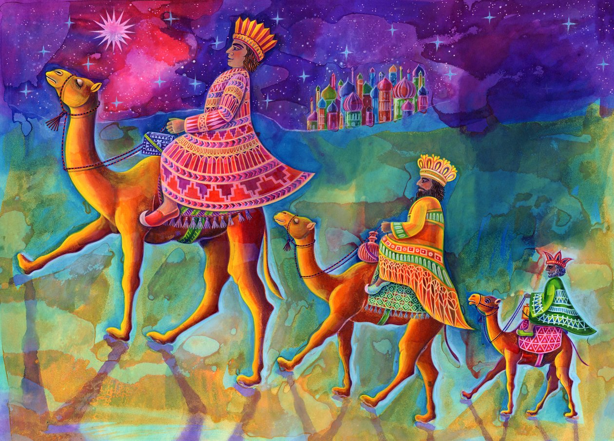 Three Kings, 1997, (mürekkep ve guaj) by Jane Tattersfield
