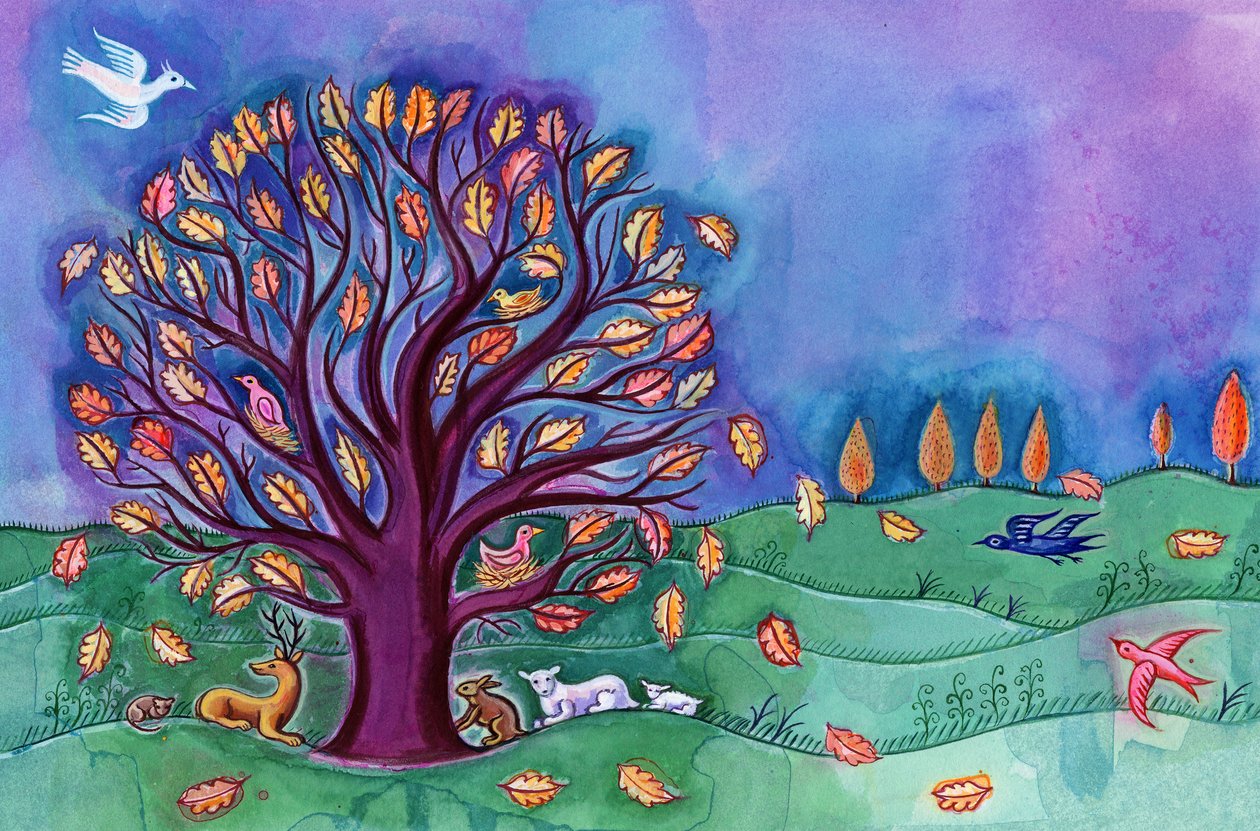 Sonbaharda Ağaç, 2002, (mürekkep ve guaj) by Jane Tattersfield