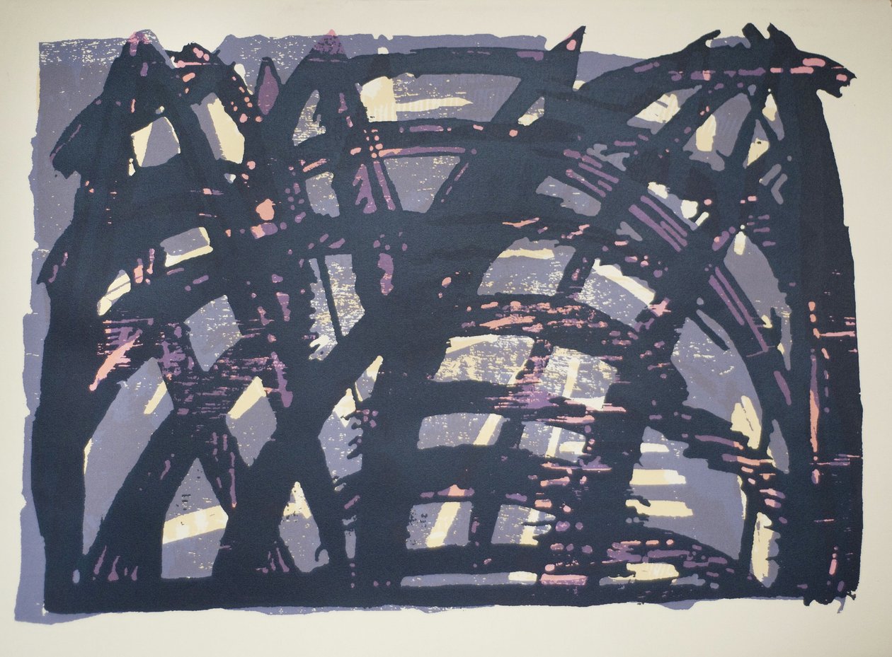 Head On (ii), 2014 (Testere gravür ve serigrafi) by Janet McKenzie